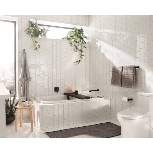 Moen BH3824BL Genta Modern 24-Inch Towel Bar, Matte Black