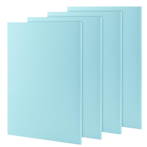 LEXININ 4 PCS 8.3 x 11.8 Inch Blue Large Rubber Stamp Carving Blocks, Linoleum Stamp Block for Engraving Crafts, Print..