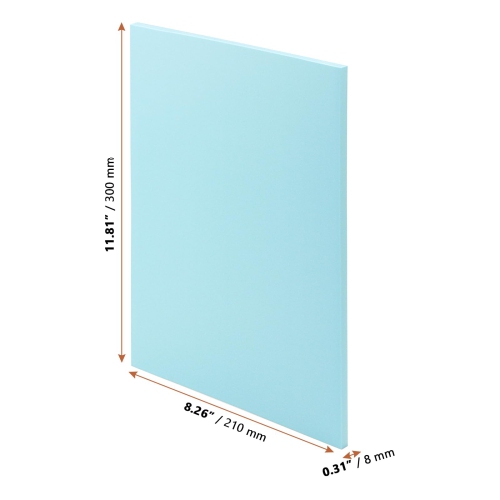 LEXININ 4 PCS 8.3 x 11.8 Inch Blue Large Rubber Stamp Carving Blocks, Linoleum Stamp Block for Engraving Crafts, Print..