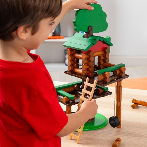 Lincoln Logs 2-Tiered Tree House Building Set