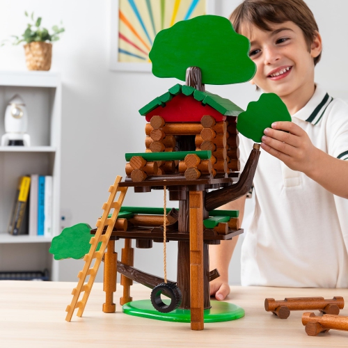 Lincoln Logs 2-Tiered Tree House Building Set