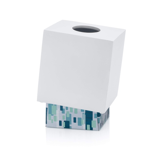 Essentra Home Matte White Square Tissue Box Cover