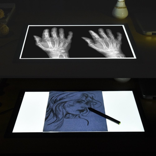 HSK A3 Light Box Light Pad Aluminium Frame Touch Dimmer Lock/Unlock Button 10W Super Bright 5500 Lux