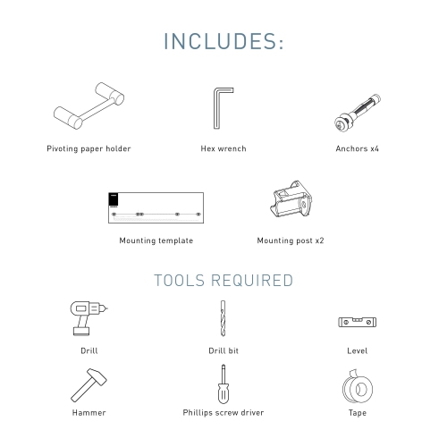 Moen YB0408BL Align Pivoting Double Post Modern Toilet Paper Holder, Matte Black