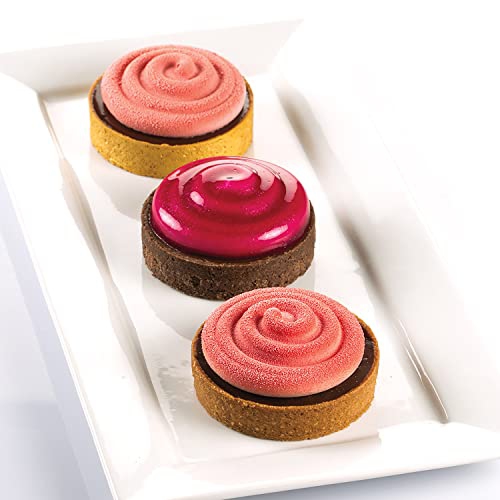 Silikomart - Platinum Silicone Mould - Mini Tarte Twist, Grey, 318ml