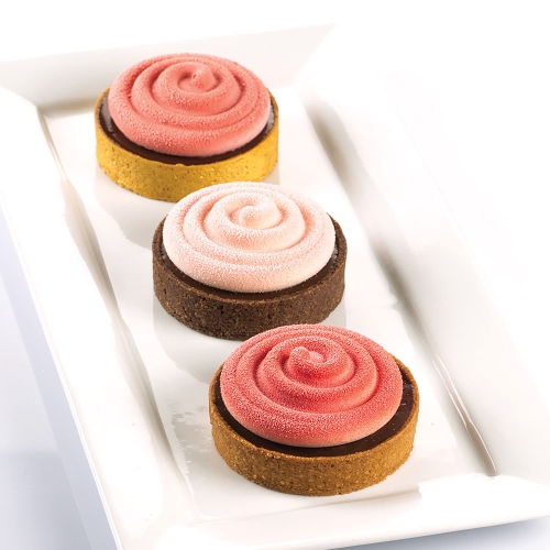Silikomart - Platinum Silicone Mould - Mini Tarte Twist, Grey, 318ml