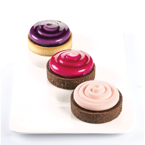 Silikomart - Platinum Silicone Mould - Mini Tarte Twist, Grey, 318ml