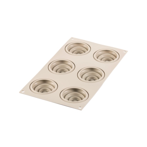 Silikomart - Platinum Silicone Mould - Mini Tarte Twist, Grey, 318ml