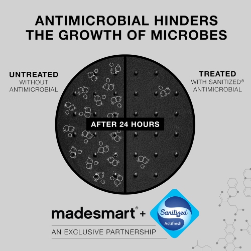 Madesmart – Organisateur antimicrobien à 2 niveaux, paquet de 1, givré