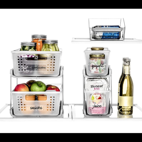 Madesmart – Organisateur antimicrobien à 2 niveaux, paquet de 1, givré