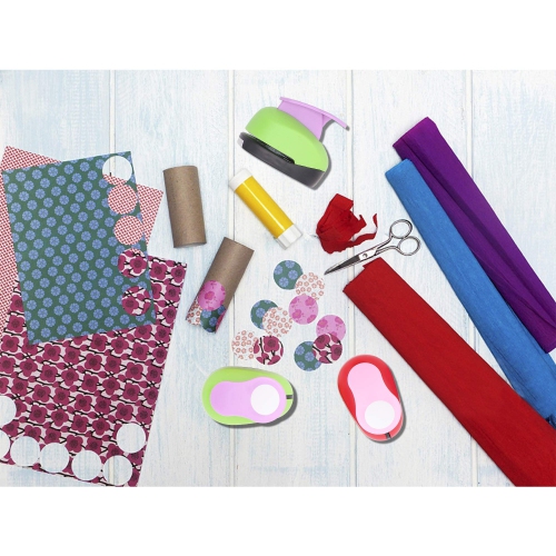 4 Pcs Circle Punch 2-Inch 1-Inch 1-1/2-Inch 5/8-Inch Paper Punchers Scrapbook Crafts Paper Punch