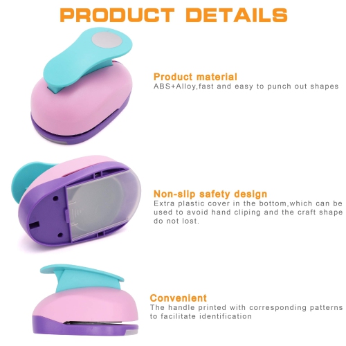 4 Pcs Circle Punch 2-Inch 1-Inch 1-1/2-Inch 5/8-Inch Paper Punchers Scrapbook Crafts Paper Punch