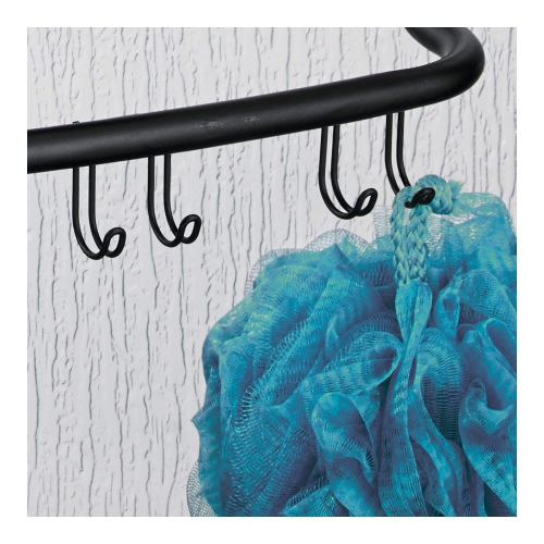 InterDesign Forma Bathroom Over Door Shower Caddy for Shampoo, Conditioner, Soap - Matte Black