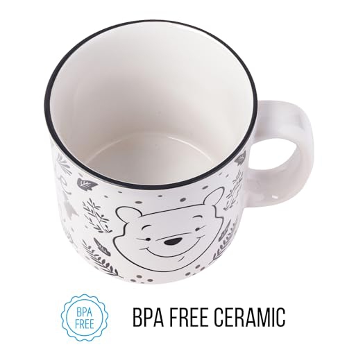 Tasse de camping en céramique à motif de feuilles d'automne Winnie l'ourson de Disney Silver Buffalo, 20 oz