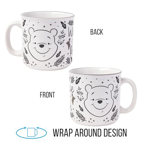 Tasse de camping en céramique à motif de feuilles d'automne Winnie l'ourson de Disney Silver Buffalo, 20 oz