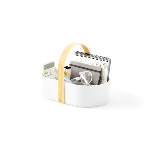 Umbra Bellwood Multipurpose Caddy Organizer with Handle, Desk, Makeup, Dorm Caddy, Kitchen Cabinet Organizer, Natural/..