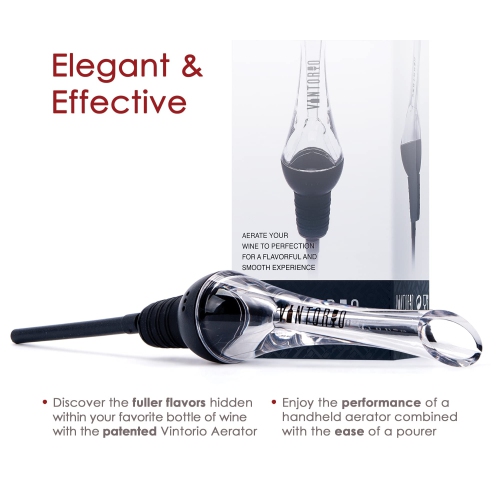 Aérateur à vin de Vintorio - Bec verseur d'aération et décanteur de qualité supérieure