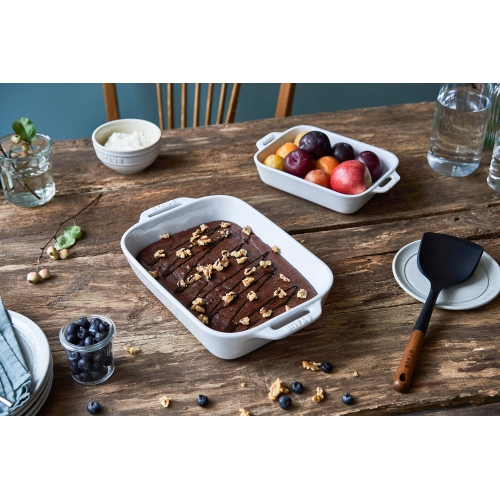 Staub 40508-626 Ceramics Rectangular Baking Dish Set, 2-Piece, White