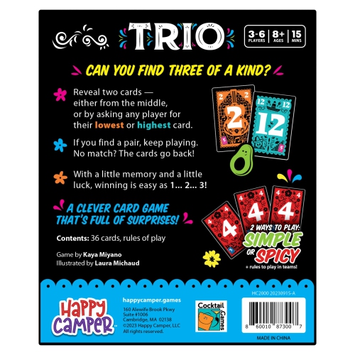 Happy Camper Trio Card Game