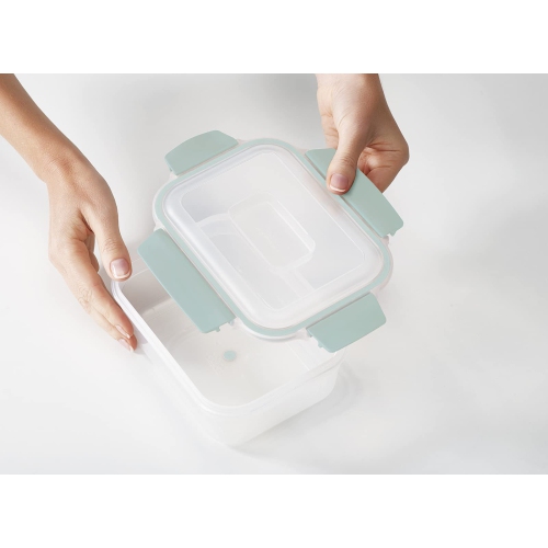 Joseph Joseph Nest Lock Plastic Food Storage Container Set with Lockable Airtight Leakproof Lids, 10 Piece, Sage
