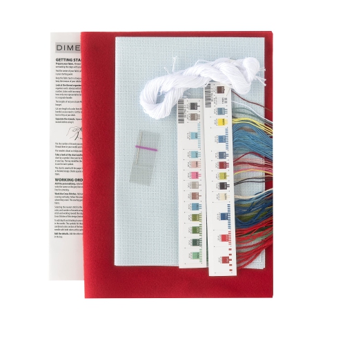 Dimensions Skating Counted Cross Stitch Christmas Stocking Kit, 16" Long, 14 Cnt. Light Blue Aida 6 pcs