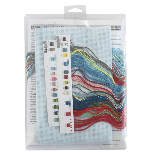 Dimensions Skating Counted Cross Stitch Christmas Stocking Kit, 16" Long, 14 Cnt. Light Blue Aida 6 pcs