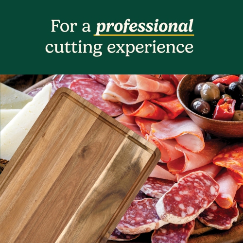 Cuisinart 17' 'x 12" Cutting Board with Juice Well, End Grain Acacia Wood