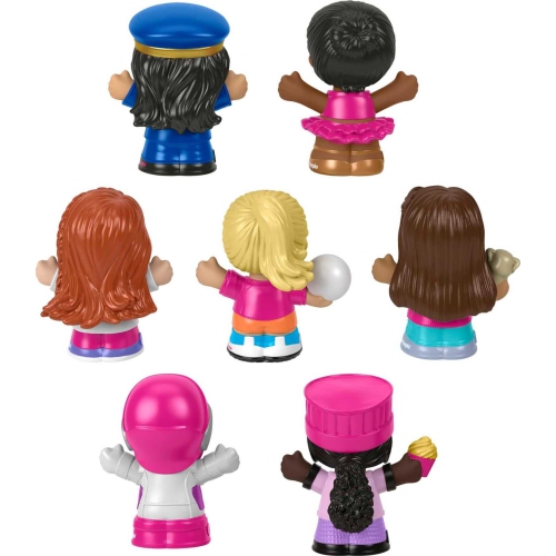 Fisher-Price Little People Barbie Toddler Toys, You Can Be Anything Figure Pack, 7 Characters for Pretend Play Ages 18..