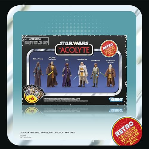 Star Wars Retro Collection Star Wars: The Acolyte Multipack, 3.75 Inch Collectible Action Figure 6-Pack