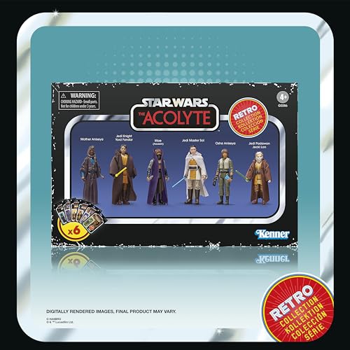 Star Wars Retro Collection Star Wars: The Acolyte Multipack, 3.75 Inch Collectible Action Figure 6-Pack