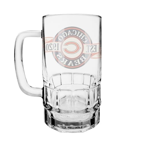 Inglasco NFL Chicago Bears Banner Beer Stein Mug with Handle, 18-ounce