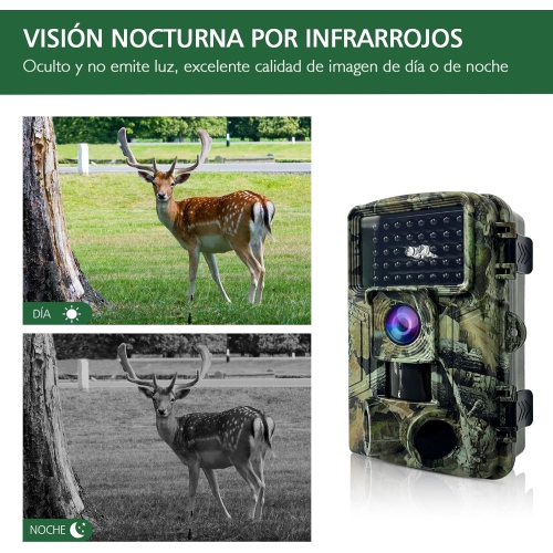 Caméra de sentier 58 Mpx à grand écran 2 po 2,7K HD pour chasse aux gibiers avec vision nocturne activée par le mouvement, étanche IP66