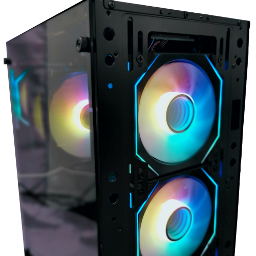 FunHei Tech Gaming PC, Intel i5-14600KF 14-Core Processor, RTX 5060, 32GB DDR4 3200 RAM, 2TB SSD, WiFi & Bluetooth, Win11 Pro, Black