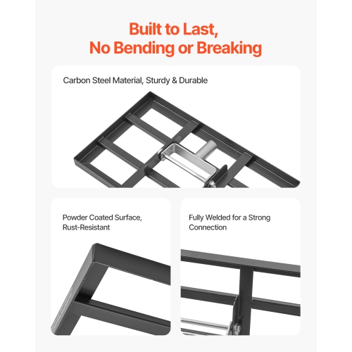 VEVOR 78 in Handle Lawn Leveling Rake, 17x10 in Ground Plate, Rust-Resistant Carbon Steel Soil Leveler, 5 Heights Adjustable, Effort Saving Lawn