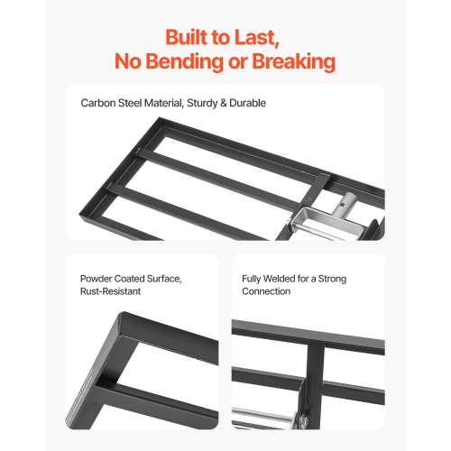 VEVOR 83.9 in Handle Lawn Leveling Rake, 36x10 in Ground Plate, Rust-Resistant Carbon Steel, 3 Heights Adjustable, Effort Saving Lawn Leveling Tool