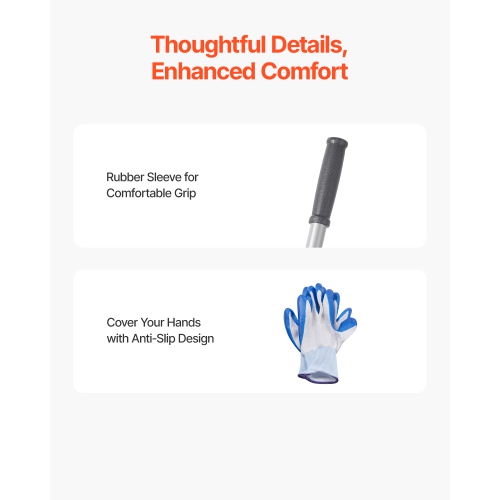 VEVOR 83.9in Handle Lawn Leveling Rake with Roller, 36" x 10" Stainless Steel Lawn Leveler, Heavy Duty Yard Leveling Rake, Effort Saving Lawn