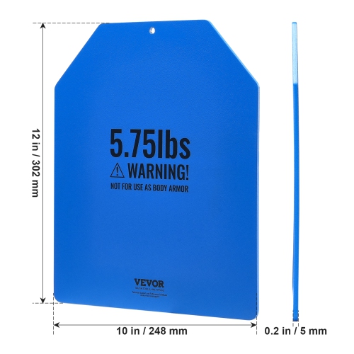 VEVOR 5.75 LB Pair Weight Vest Plates, Premium Steel, Ergonomic Contour Fit – for WODs, Additional Weight for Weight Vests, for Strength Training,