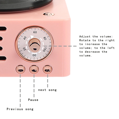 Classic Bluetooth Speaker – Portable Wireless Speaker for Home, Office and Outdoors – Bluetooth 5.0, TF/AUX Input, Super Long Battery Life, USB