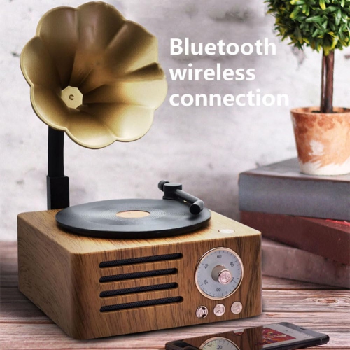 Haut-parleur Bluetooth rétro Vintage avec Bluetooth 5,0, 10H Playtime, Bass Boost, TF/AUX - Haut-parleur sans fil portatif pour la maison et