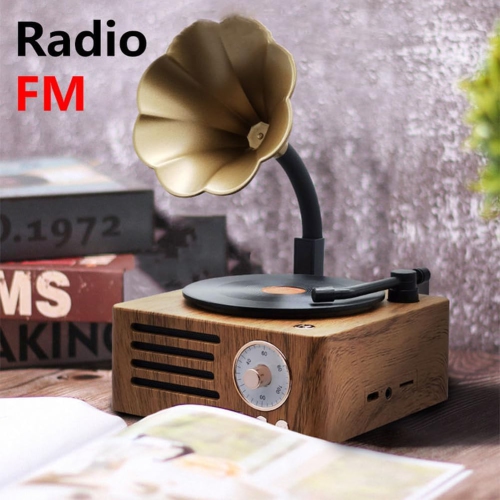 Haut-parleur Bluetooth rétro Vintage avec Bluetooth 5,0, 10H Playtime, Bass Boost, TF/AUX - Haut-parleur sans fil portatif pour la maison et