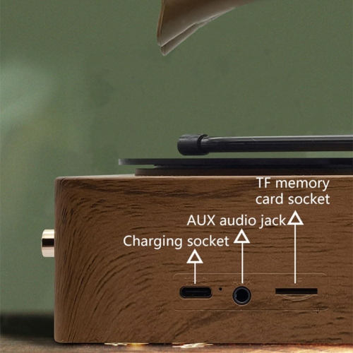 Haut-parleur Bluetooth rétro Vintage avec Bluetooth 5,0, 10H Playtime, Bass Boost, TF/AUX - Haut-parleur sans fil portatif pour la maison et