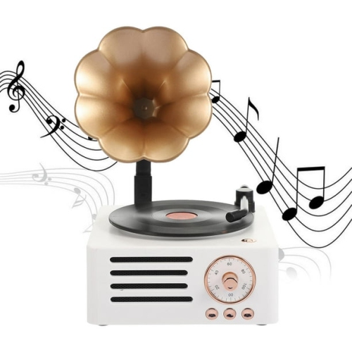 Classic Bluetooth Speaker – Portable Wireless Speaker for Home, Office and Outdoors – Bluetooth 5.0, TF/AUX Input, Super Long Battery Life, USB