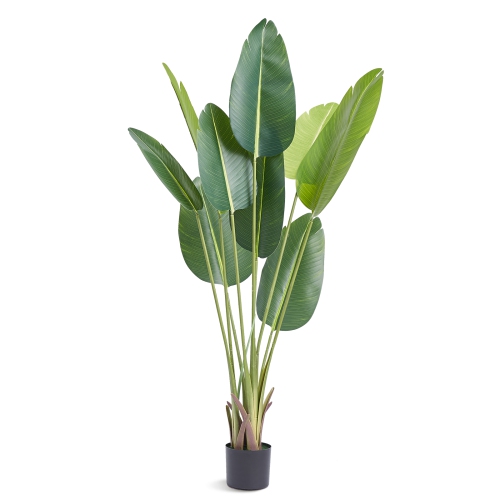 VEVOR  5 Ft Tall Artificial Birds Of Paradise Tree, Faux Plant, Pe Material & Anti-Tip Tilt Protection Low-Maintenance Plant, Lifelike Fake Tree For