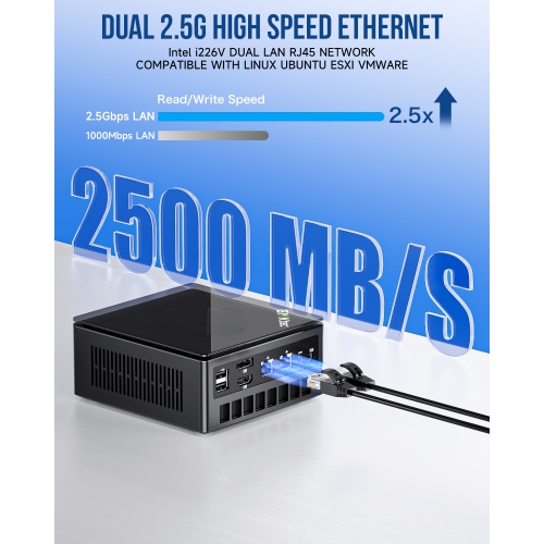 GMKtec Gaming Mini PC K8 Plus AMD Ryzen 7 8845HS(8C/16T, up to 5.1GHz), 32GB DDR5 5600 MHz 1TB PCIe 4.0 SSD, Desktop Computer Dual NIC 2.5G, HDMI