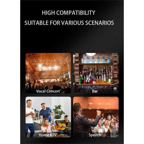 Convertisseur de microphone sans fil XLR Émetteur et récepteur Microphone Système sans fil pour microphone dynamique