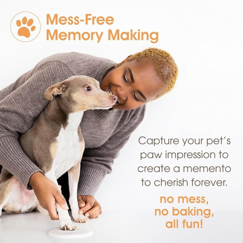 Le cadre souvenir photo et imprimé de patte peut contenir 4 photos 6 po – trousse d'impression d'argile commémorative – pour chiens et chats –