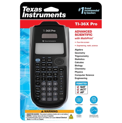 Texas Instruments TI-36X Pro Engineering/Scientific Calculator, Black, 9.7 Inch