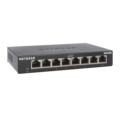NETGEAR 8-Port Gigabit Ethernet Unmanaged Switch Home Network Hub, Office Ethernet Splitter, Plug-and-Play, Desktop or Wall Mount