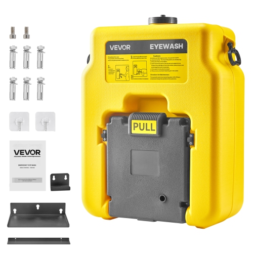 VEVOR 14 Gal Portable Eye Wash Station, OSHA-Approved Eyewash Station Wall-Mounted/On Flat Surface, Emergency Eye Wash Unit with 2 Sprays, First Aid