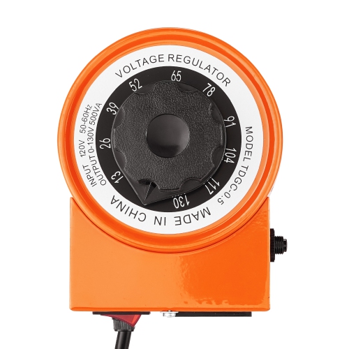 VEVOR 500VA Auto Variable Voltage Transformer, 3.84 Amp, 110V Input 0-130V Output AC Voltage Regulator, with LCD Display 4 Extra Fuses Thermal